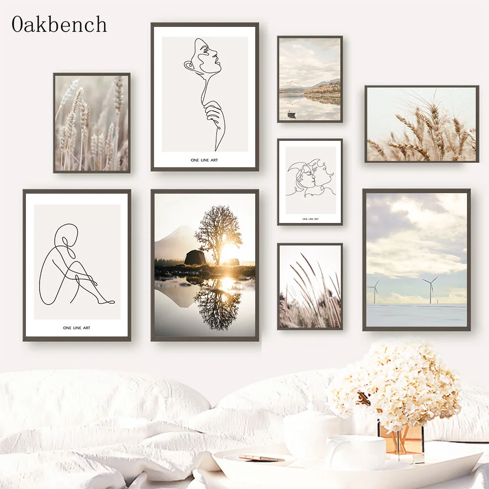 Landscape Poster Wheat Reed Canvas Painting Couple Line Art Prints Nordic Posters Beach Print Modern Wall Pictures Home Decor
Landscape Poster Wheat Reed Canvas Painting Couple Line Art Prints Nordic Posters Beach Print Modern Wall Pictures Home Decor
