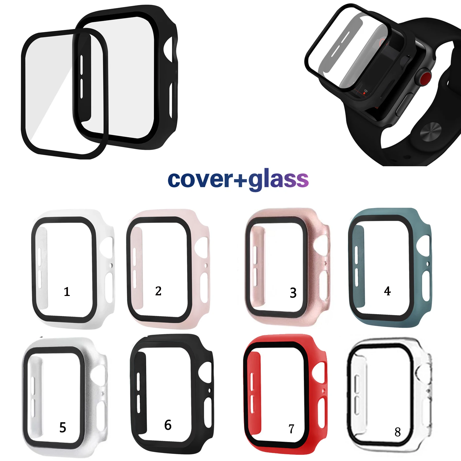 Ultra Thin Hard PC Case Tempered Glass Screen Protector Protective Cover for Apple Watch iwatch Series 38mm 42mm 40mm 44mm
Ultra Thin Hard PC Case Tempered Glass Screen Protector Protective Cover for Apple Watch iwatch Series 38mm 42mm 40mm 44mm