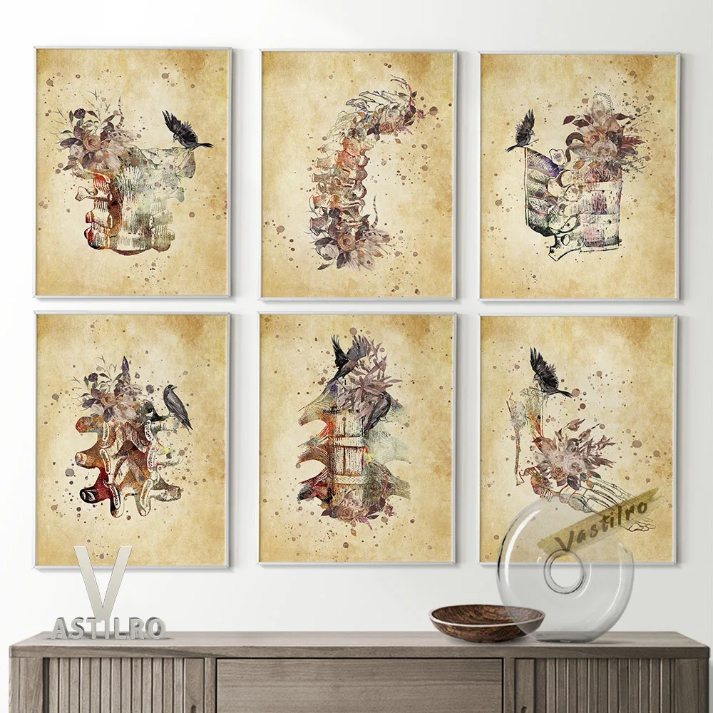 Vintage Human Anatomy Sketch Wall Stickers Poster Anthropotomy Skeleton Floral Print Retro Canvas Painting Study Room Home Decor
Vintage Human Anatomy Sketch Wall Stickers Poster Anthropotomy Skeleton Floral Print Retro Canvas Painting Study Room Home Decor