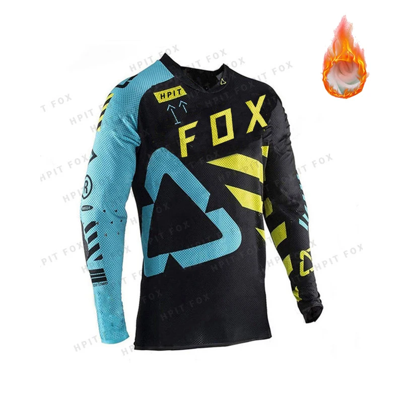 Winter Warm Fleece Jersey Men's Cross-country MTB Downhill Jersey Fleece Bike Motorcycle Shirt Motorcycle Warm Jersey Hpit Fox
Winter Warm Fleece Jersey Men's Cross-country MTB Downhill Jersey Fleece Bike Motorcycle Shirt Motorcycle Warm Jersey Hpit Fox