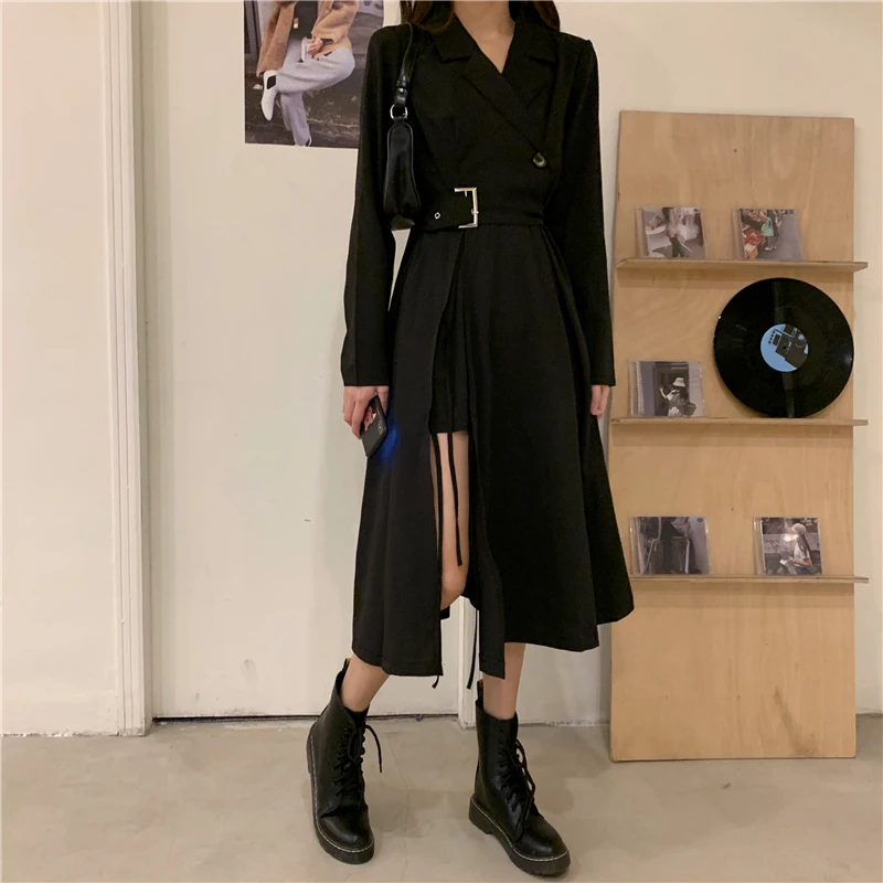 Long Sleeve Dresses Women Classy Fashion 2021 New Elegant Sashes Side Slit A-Line Charm Vintage Midi Black Empire BF Notched
Long Sleeve Dresses Women Classy Fashion 2021 New Elegant Sashes Side Slit A-Line Charm Vintage Midi Black Empire BF Notched