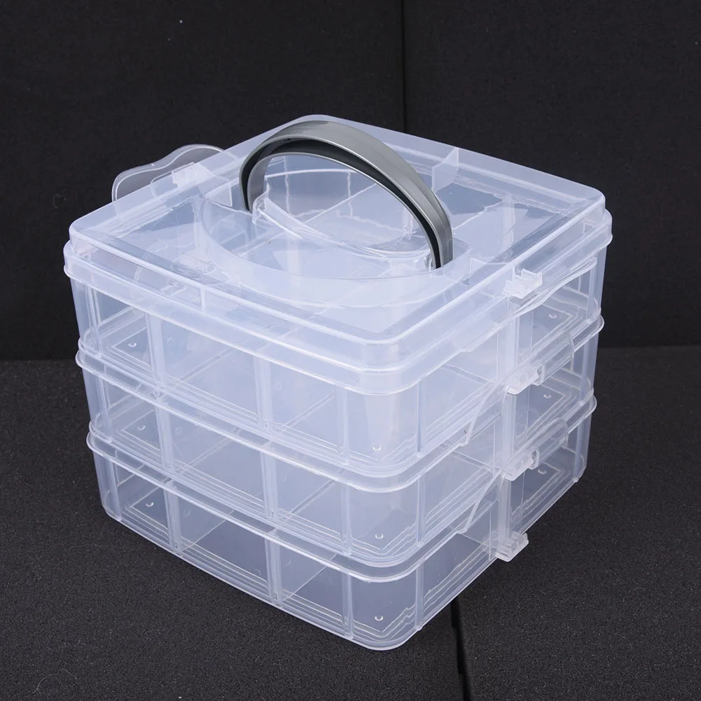 18 Compartment Transparent Plastic Jewelry Bead Storage Box 3 Layers Container Organizer Case For Cosmetics
18 Compartment Transparent Plastic Jewelry Bead Storage Box 3 Layers Container Organizer Case For Cosmetics