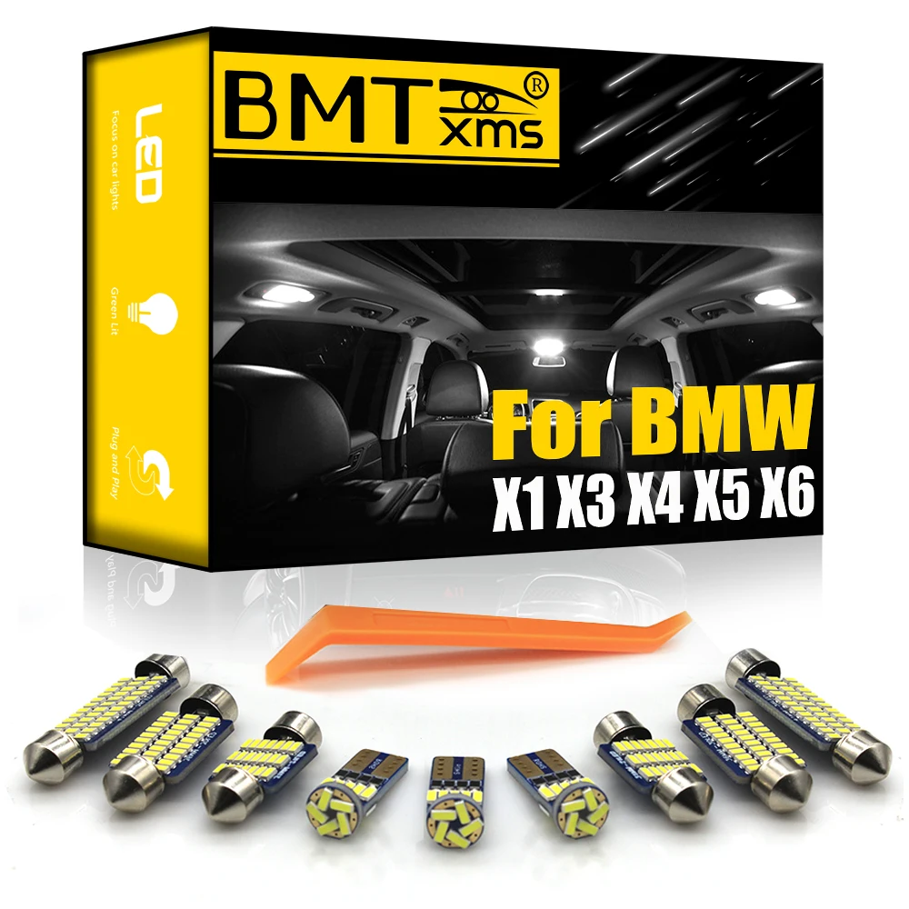 

BMTxms For BMW X1 E84 F48 X3 E83 F25 X4 F26 X5 E53 E70 X6 E71 E72 Vehicle LED Interior Light Kit Canbus No Error Car Lighting