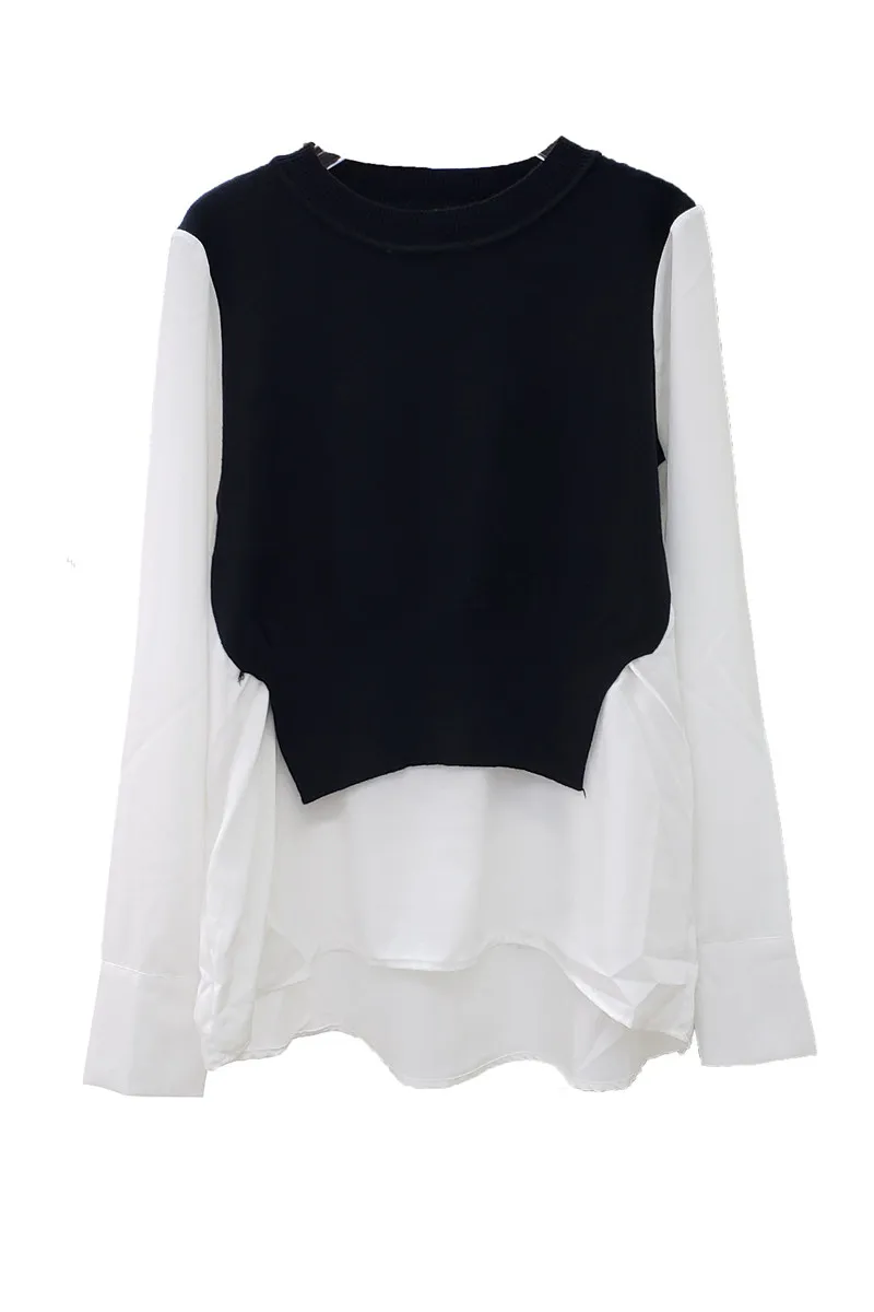 SuperAen Autumn Winter 2021 New Korean Loose Hit-and-match Shirt Fake Two-piece Sweater Top Patchwork Pullover
SuperAen Autumn Winter 2021 New Korean Loose Hit-and-match Shirt Fake Two-piece Sweater Top Patchwork Pullover