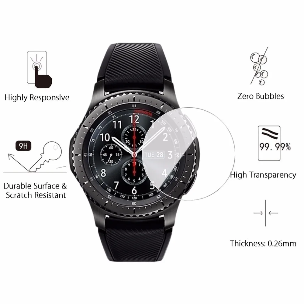 Защитное стекло для экрана Gear S3 классическое закаленное защита от царапин Samsung