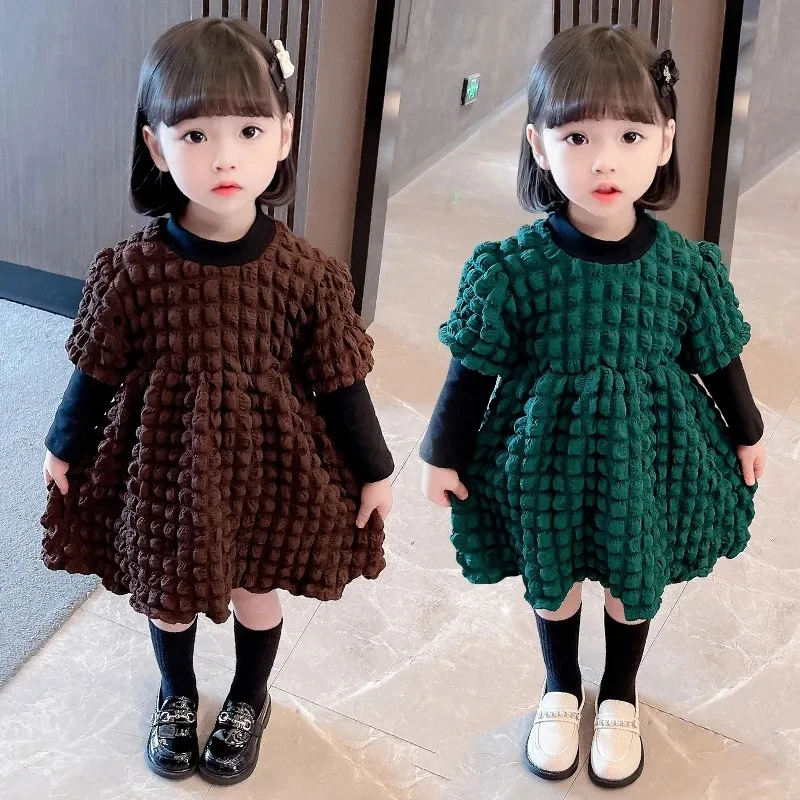 Autumn Girls Bubble Cotton Plaid Long Sleeve Dress Toddler Fall Clothes Children's Christmas Outfits Kids Dresses for Girls
Autumn Girls Bubble Cotton Plaid Long Sleeve Dress Toddler Fall Clothes Children's Christmas Outfits Kids Dresses for Girls