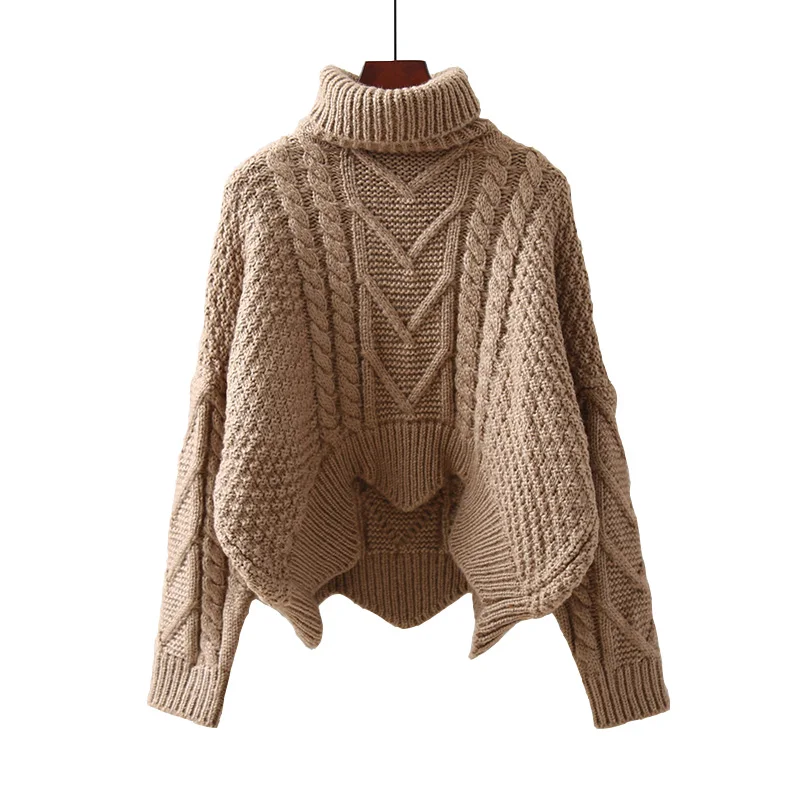 Autumn Winter Women Casual Short Sweater Bat Sleeve Irregular Pullover Turtleneck Sweater Harajuku Loose Jumper Women Sweaters
Autumn Winter Women Casual Short Sweater Bat Sleeve Irregular Pullover Turtleneck Sweater Harajuku Loose Jumper Women Sweaters