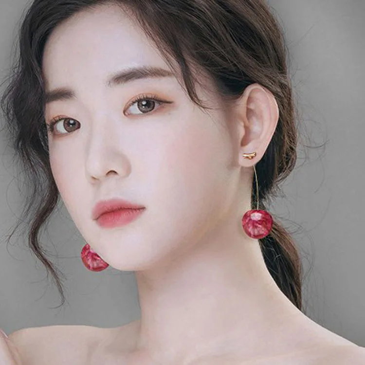 New European And American Fruit Fashion Long Ear Nail Temperament Cherry Long Pattern Cherry Stud Earrings Lady Earrings Gift
New European And American Fruit Fashion Long Ear Nail Temperament Cherry Long Pattern Cherry Stud Earrings Lady Earrings Gift