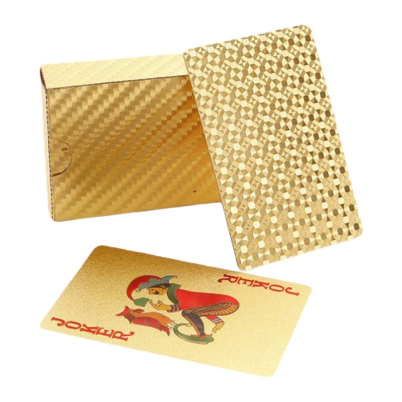 MOLD Classic Tyrant Gold Grid Poker Fake Gold Foil Playing Cards 2 PCS Plastic Waterproof Novelty Poker Playing Cards
MOLD Classic Tyrant Gold Grid Poker Fake Gold Foil Playing Cards 2 PCS Plastic Waterproof Novelty Poker Playing Cards