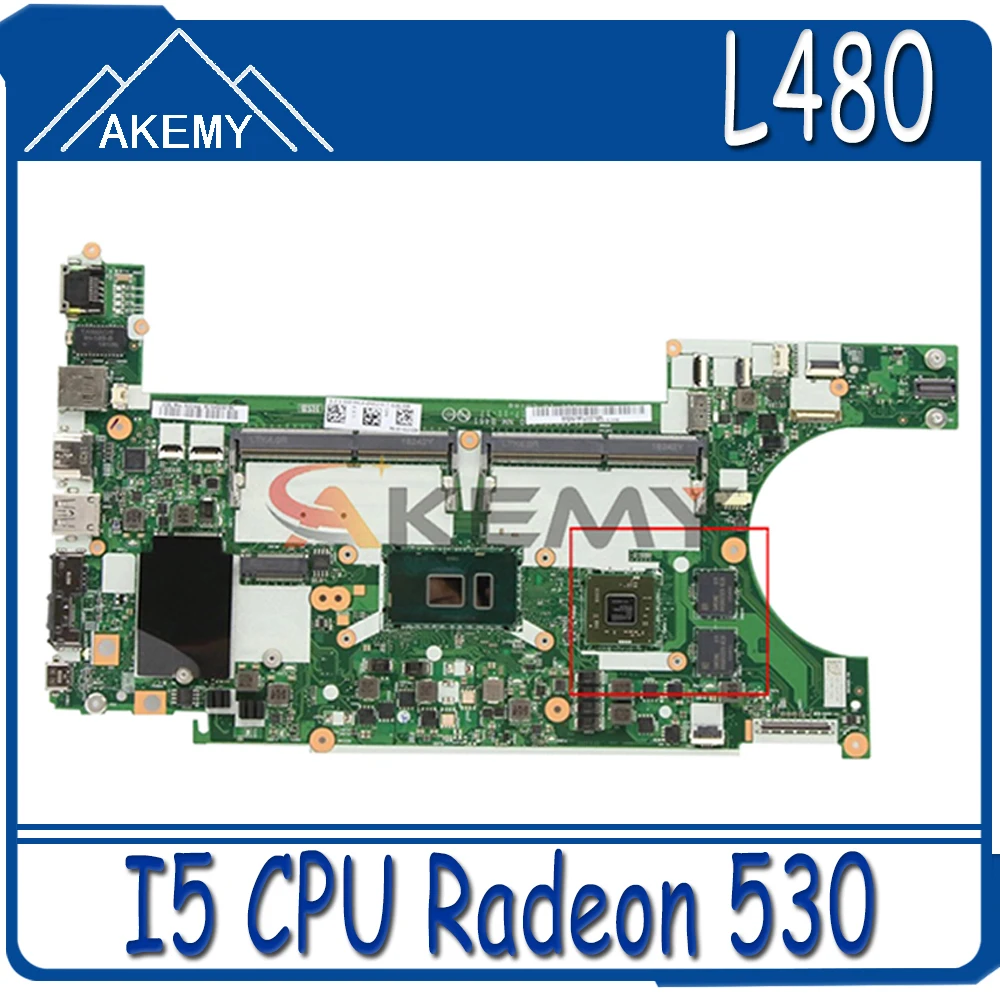 

Akemy для нового Lenovo Thinkpad L480 L580 ноутбук материнская плата EL480 EL580 NM-B461 процессор I5 графическим процессором AMD Radeon 530 2 ГБ 100% тестирование