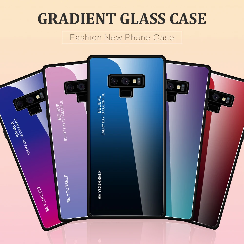 For Samsung Note8 9 10Pro M10 M20 M30S M40 Gradient Glass Phone Case Creative Dazzle Color shell Tempered Glass Protective Cover
For Samsung Note8 9 10Pro M10 M20 M30S M40 Gradient Glass Phone Case Creative Dazzle Color shell Tempered Glass Protective Cover
