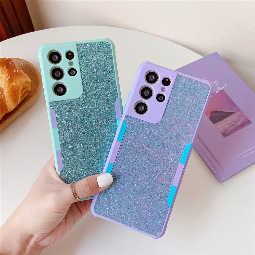 New S21 Shockproof Phone Case for Samsung Galaxy A02S S21 Ultra S20 FE Note 10 20 Cover Skin Feel Hit Color Glitter Back Shell
New S21 Shockproof Phone Case for Samsung Galaxy A02S S21 Ultra S20 FE Note 10 20 Cover Skin Feel Hit Color Glitter Back Shell