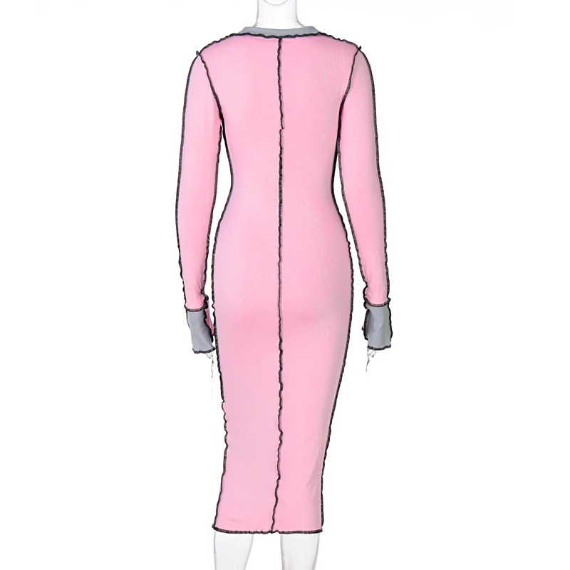 YICIYA 2021 Gray Pink Long Sleeve Patchwork Irregular Skinny Midi Dress Autumn Winter Women Fashion Sexy Party Club Outfits 
YICIYA 2021 Gray Pink Long Sleeve Patchwork Irregular Skinny Midi Dress Autumn Winter Women Fashion Sexy Party Club Outfits