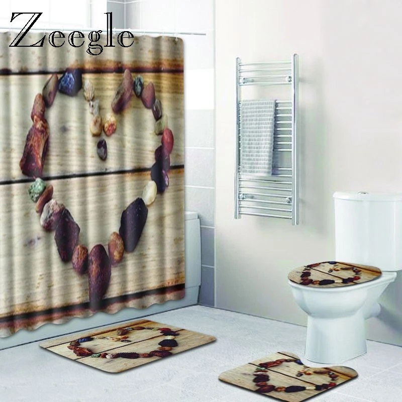 Zeegle Heart Pattern Anti Slip Mat for Bathroom and Shower Curtain 4PCS Water Absorbing Bath Mat Microfiber Rug Toilet Carpets
Zeegle Heart Pattern Anti Slip Mat for Bathroom and Shower Curtain 4PCS Water Absorbing Bath Mat Microfiber Rug Toilet Carpets