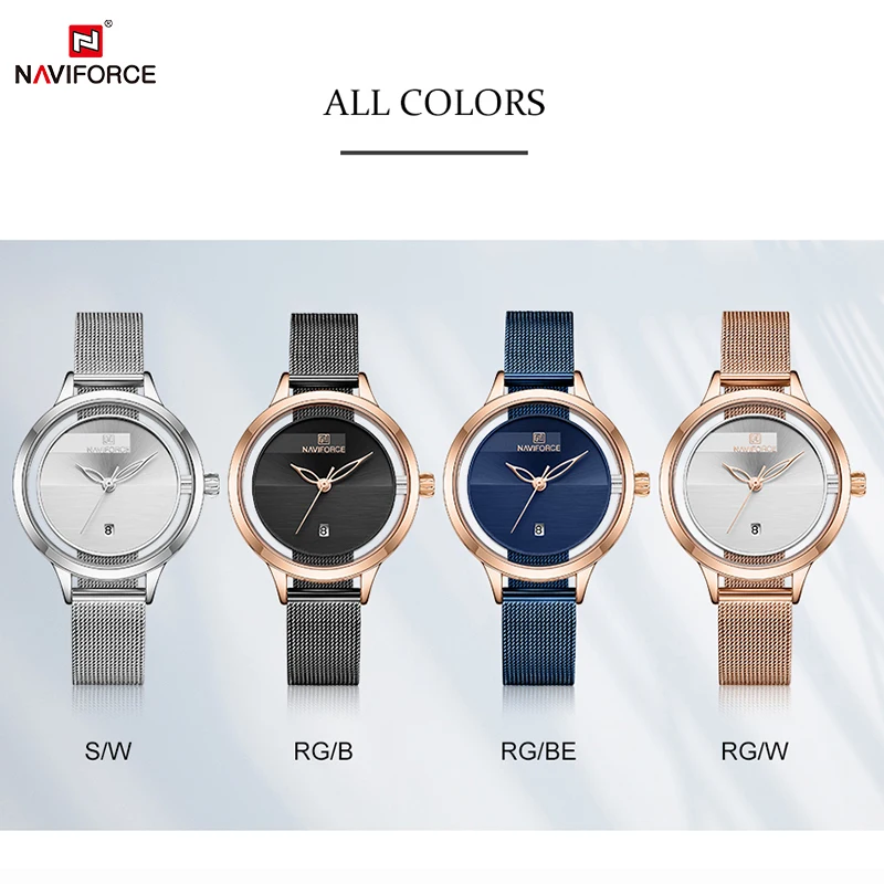 NAVIFORCE New Ladies Watches Women Luxury Simple Quartz Wrist watch Fashion Bracelet Waterproof Date Clock Relogio Feminino 2019
NAVIFORCE New Ladies Watches Women Luxury Simple Quartz Wrist watch Fashion Bracelet Waterproof Date Clock Relogio Feminino 2019