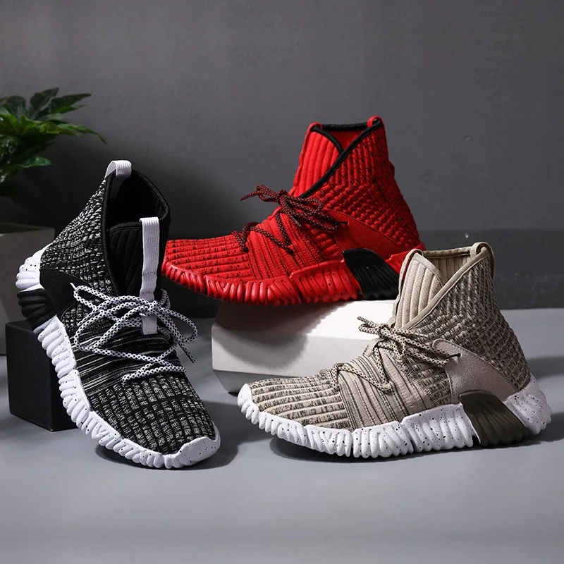 Sports Men's Shoes Flying Knit Running Shoes High Top Casual Shoes Light Travel Large Size Men's Shoes New Arrival 2020
Sports Men's Shoes Flying Knit Running Shoes High Top Casual Shoes Light Travel Large Size Men's Shoes New Arrival 2020
