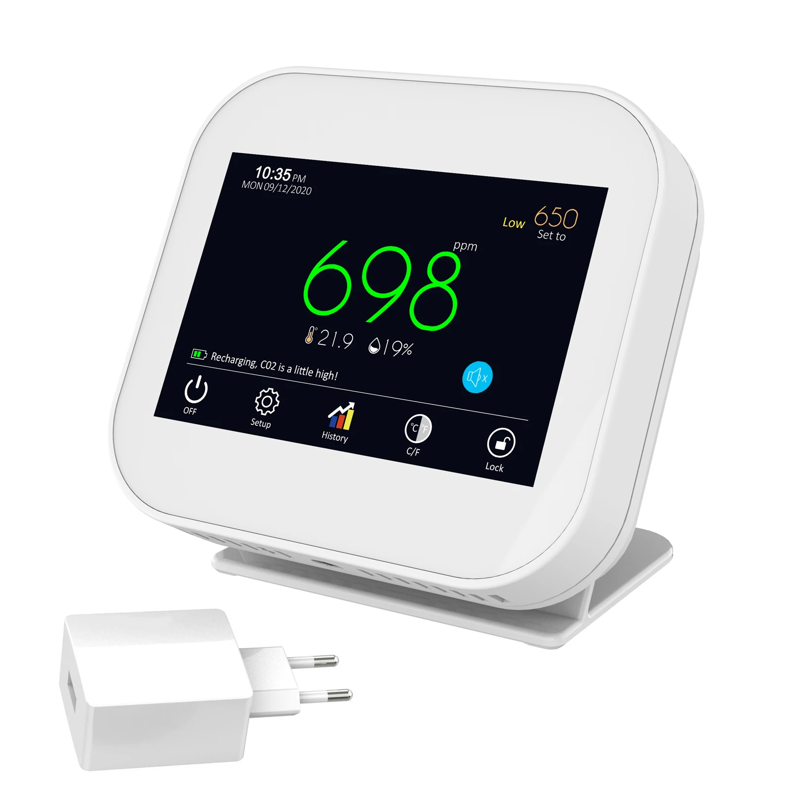 USB Powered CO2 Detector CO2 Concentration Detector Environmental Testing Instrument Air Quality Monitor Carbon Dioxide Detector
USB Powered CO2 Detector CO2 Concentration Detector Environmental Testing Instrument Air Quality Monitor Carbon Dioxide Detector