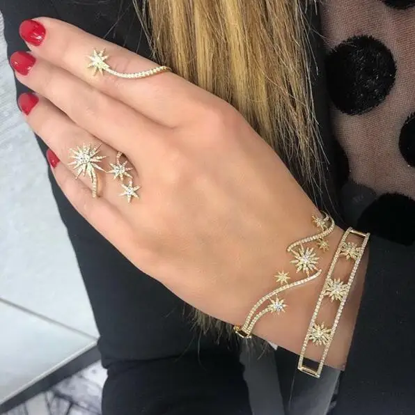 Fashion Gold filled pave cz northstar bangle bracelet for women Christmas gift starburst elegance gorgeous jewelry wholeslae
Fashion Gold filled pave cz northstar bangle bracelet for women Christmas gift starburst elegance gorgeous jewelry wholeslae