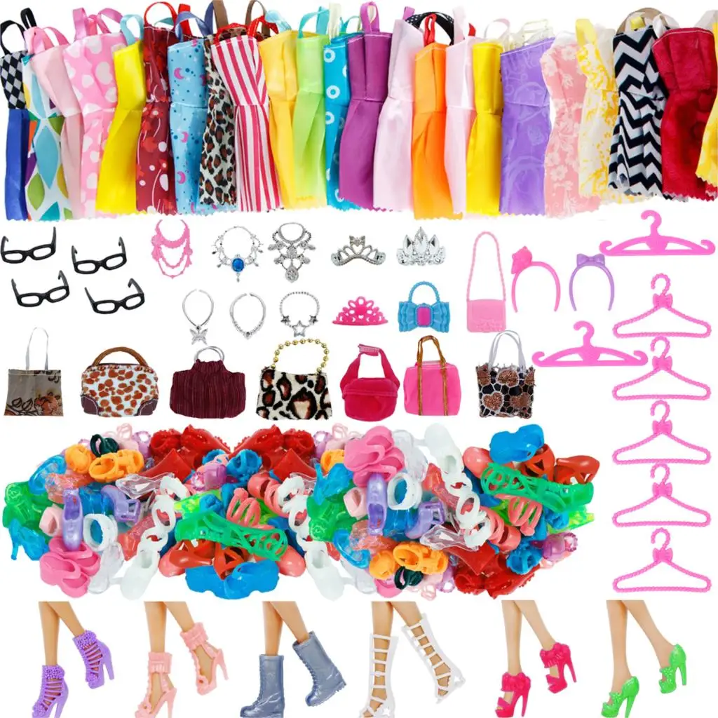 Random 1 Set Shoes Boots Mini Dress Handbags Crown Hangers Glasses Doll Clothes Kids Toy Doll Accessories for Doll
Random 1 Set Shoes Boots Mini Dress Handbags Crown Hangers Glasses Doll Clothes Kids Toy Doll Accessories for Doll