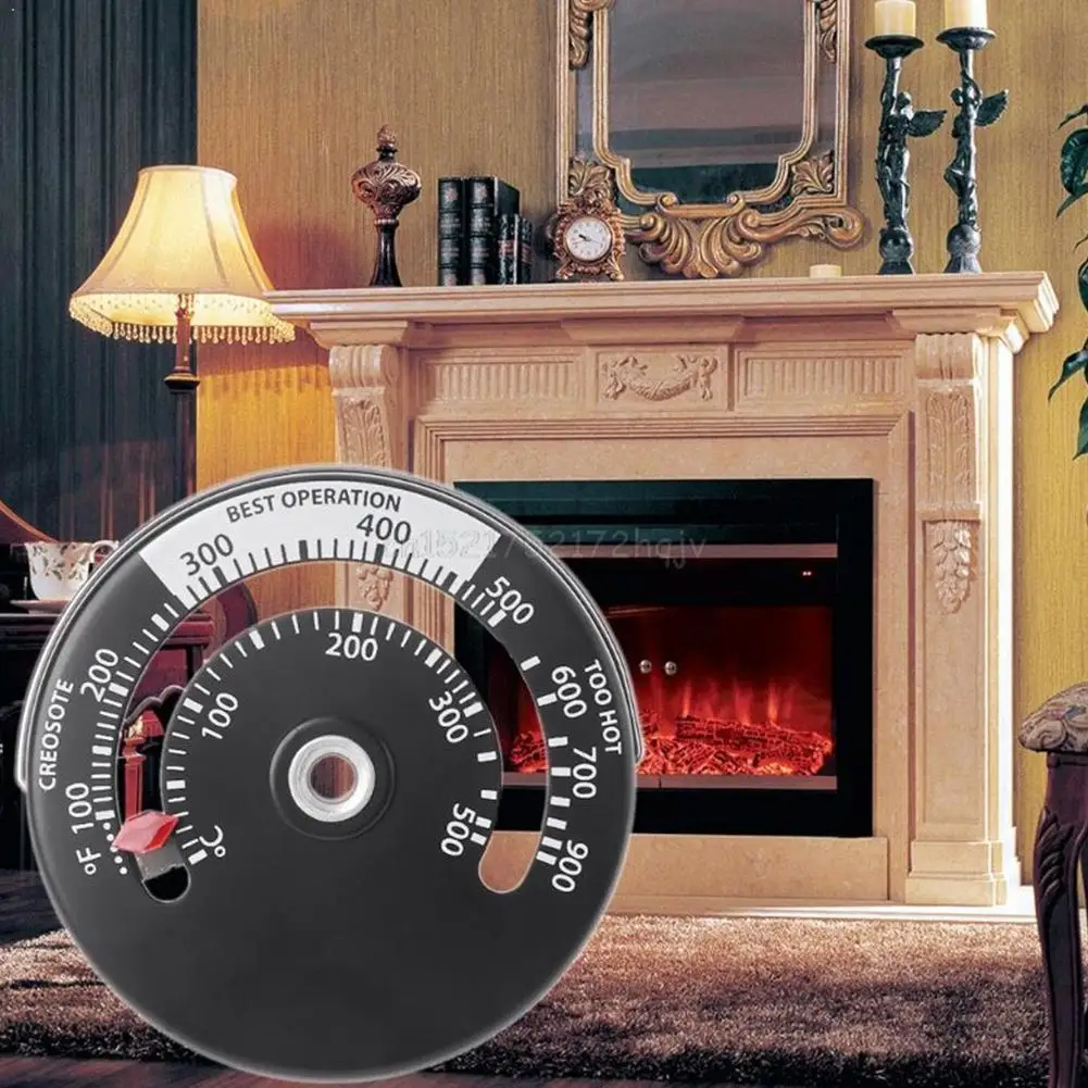 

Термометр для камина K1A3, магнитный прибор для измерения температуры, для дровяной печи, с вентилятором для дома, зонд чувствительности барб...