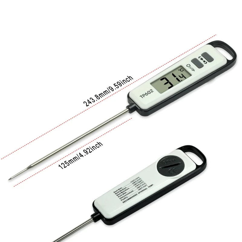 Meat Thermometer Kitchen Digital Cooking Food Meat Probe Electronic BBQ Household Temperature Detector Tool with Backlit
Meat Thermometer Kitchen Digital Cooking Food Meat Probe Electronic BBQ Household Temperature Detector Tool with Backlit