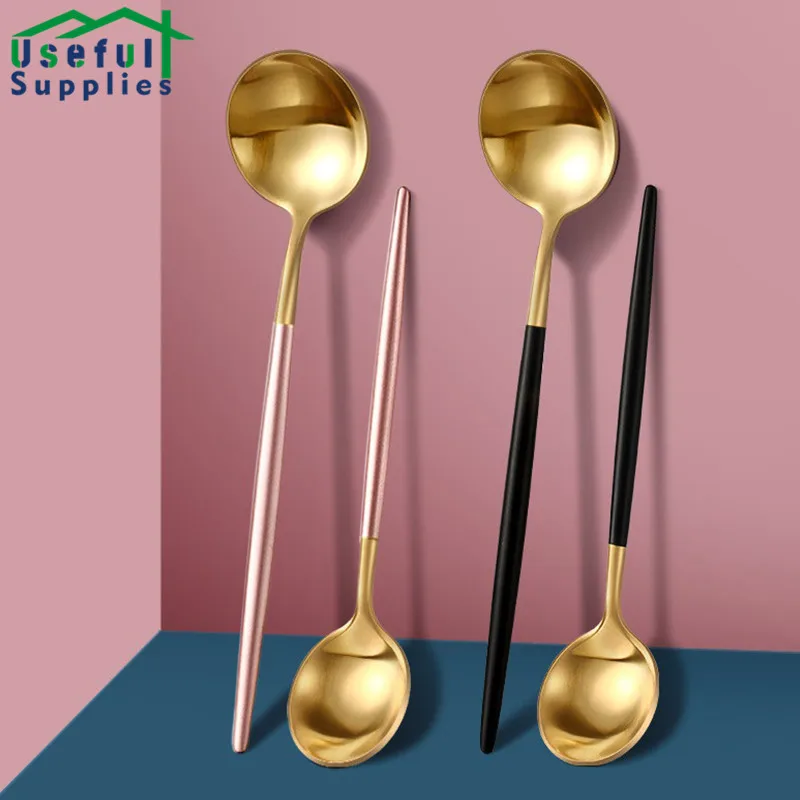 Western Portuguese Tableware Long Handle Dessert Spoon 304 Stainless Steel Children's Small Fork Coffee Spoon Tableware Tools
Western Portuguese Tableware Long Handle Dessert Spoon 304 Stainless Steel Children's Small Fork Coffee Spoon Tableware Tools