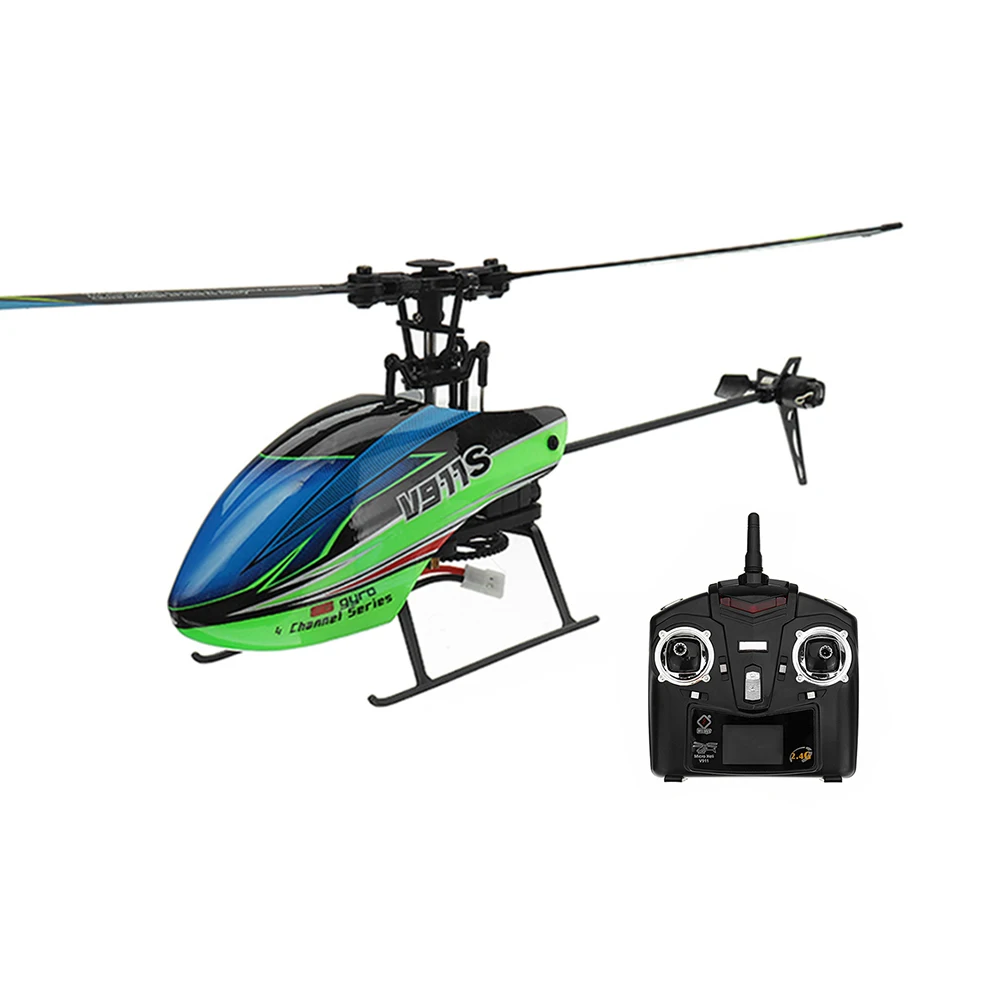 

WLtoys V911S 2.4G 4CH 6-Aixs Gyroscope Flybarless RC Helicopter RTF Model Toys w/ 3 PCS 3.7V 250MAh Lipo Battery