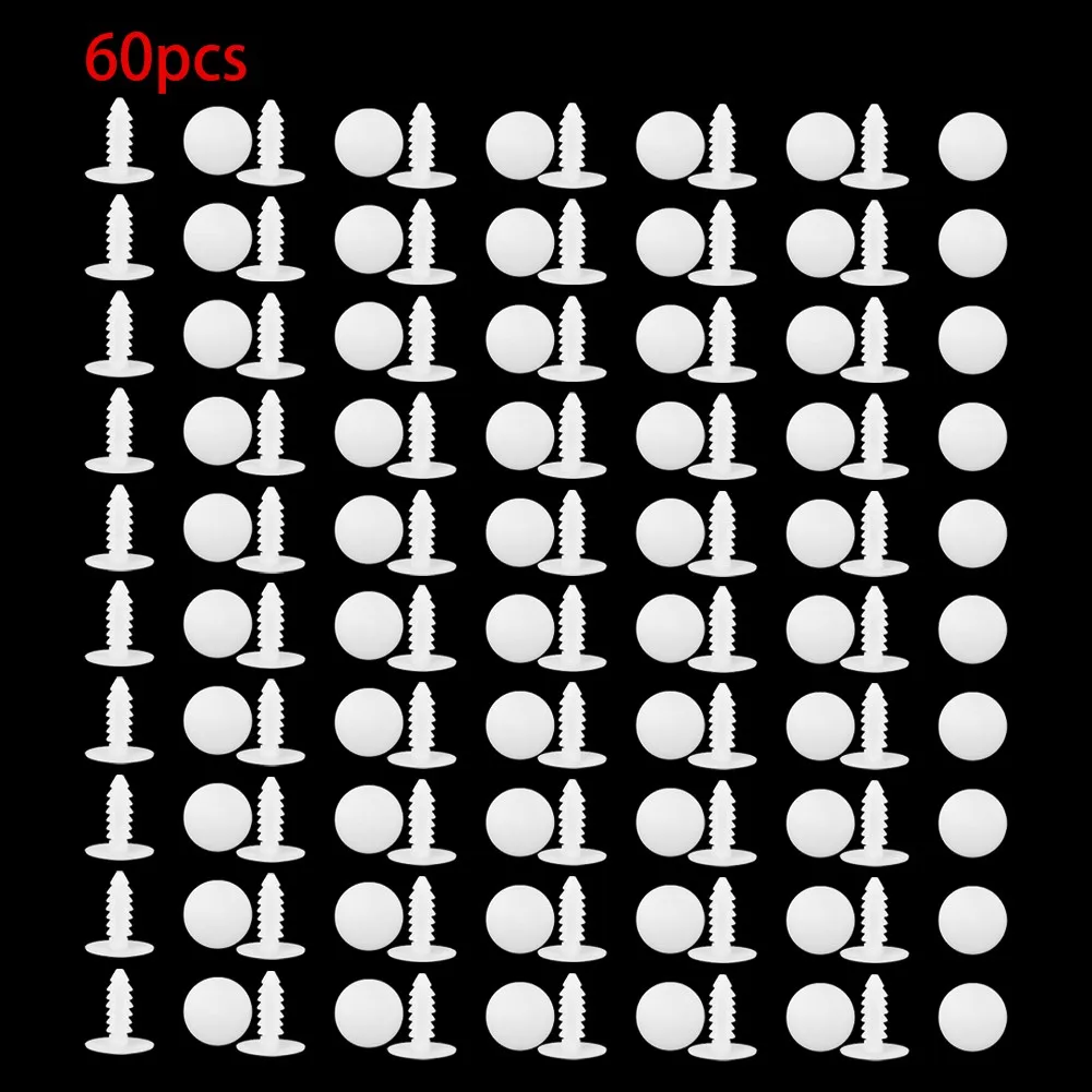 60pcs Car Plastic Rivets Fasteners Door Trim Panel Clips White For For Car Fender, Bumper, Door, Side Skirt Or Other Car Surface
60pcs Car Plastic Rivets Fasteners Door Trim Panel Clips White For For Car Fender, Bumper, Door, Side Skirt Or Other Car Surface
