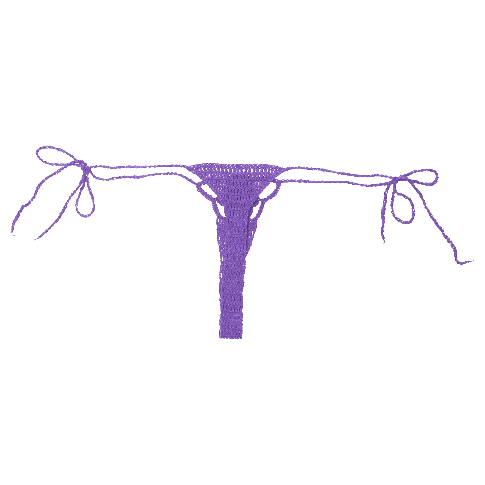 Womens Flower Sexy Lingerie Underwear Handmade Crocheted Bikini G-String T-Back Hollow Out Briefs Thongs Swimwear Beachwear |