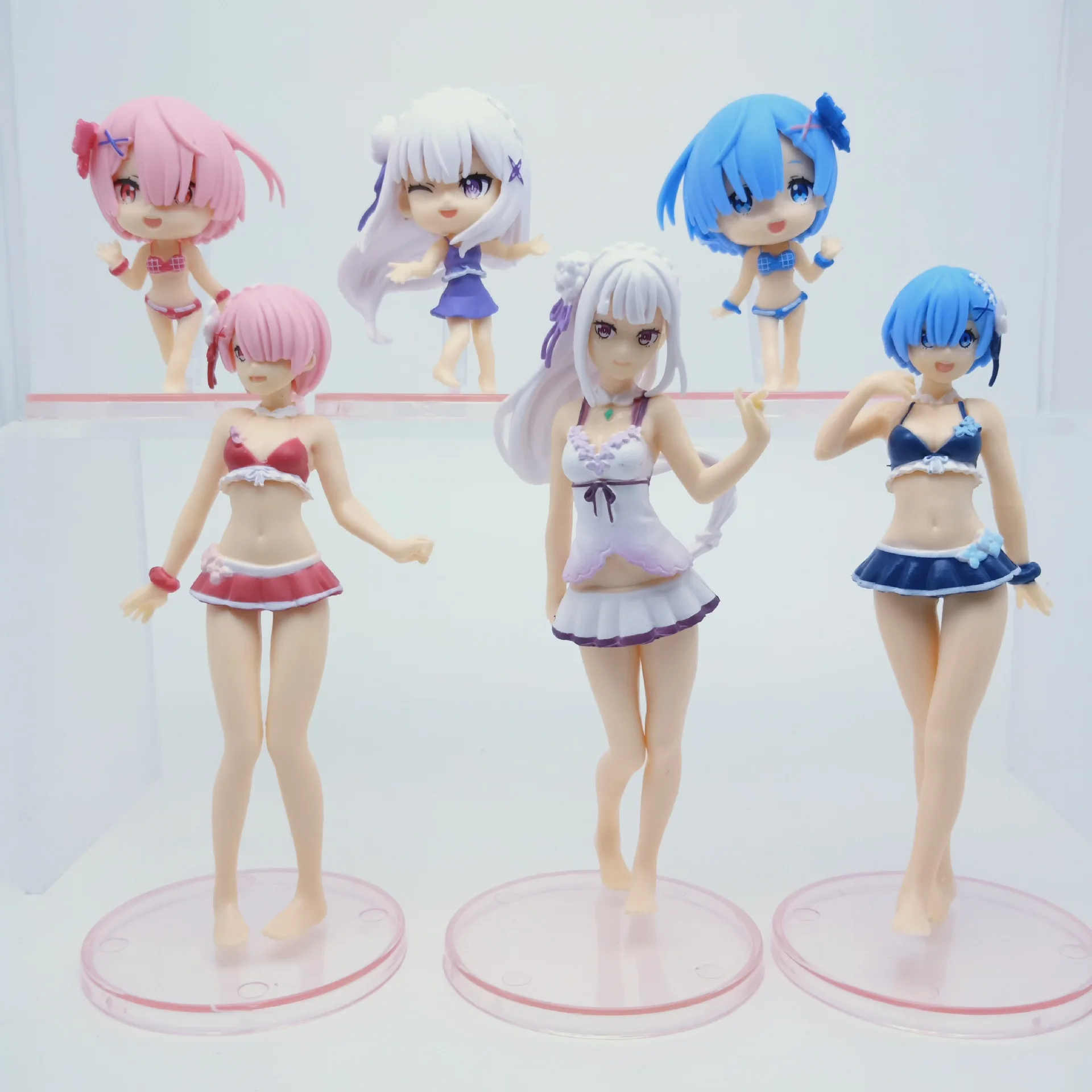 7-13CM 6PCS/SET Anime Re:Life in a different world from zero Swimwear Collection Cartoon figure PVC model toys gifts
7-13CM 6PCS/SET Anime Re:Life in a different world from zero Swimwear Collection Cartoon figure PVC model toys gifts