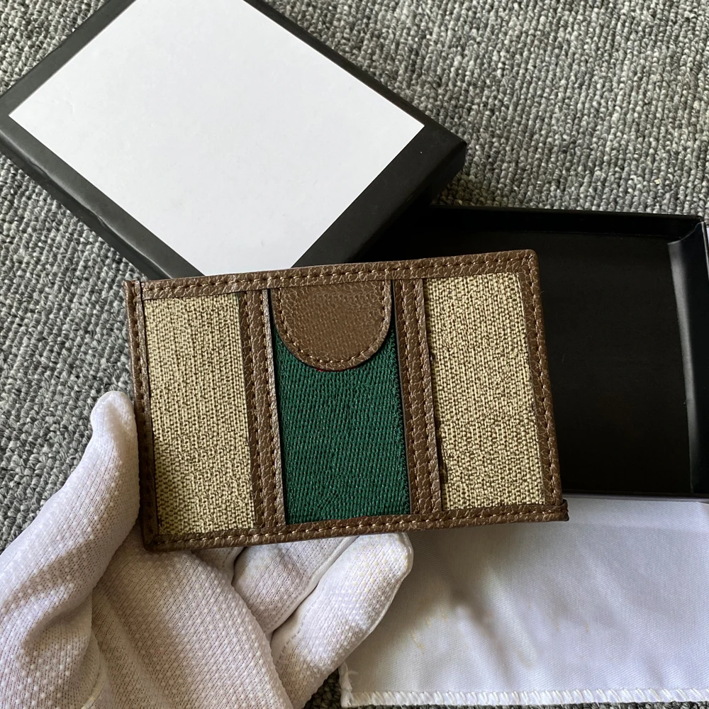 

Высококачественный Роскошный дизайнерский держатель для кредитных карт из натуральной кожи, мини-кошелек с коробкой, быстрая доставка