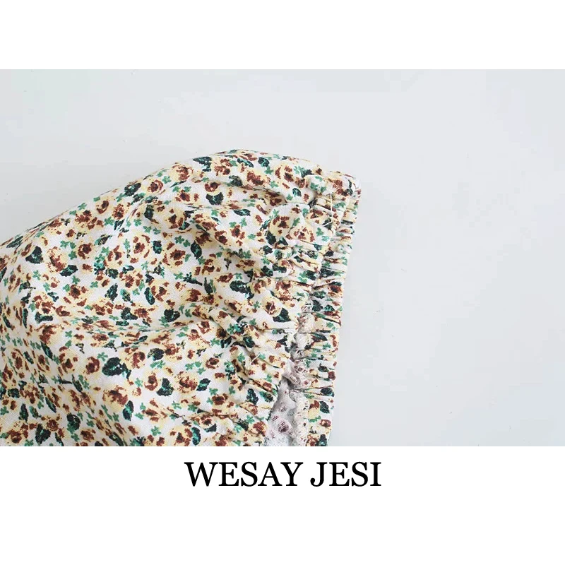 WESAY JESI 2021 Summer New Tops Square Collar Flower Print Pullover Drawstring Short Top Set Fashion Commuter Temperament Shirt
WESAY JESI 2021 Summer New Tops Square Collar Flower Print Pullover Drawstring Short Top Set Fashion Commuter Temperament Shirt