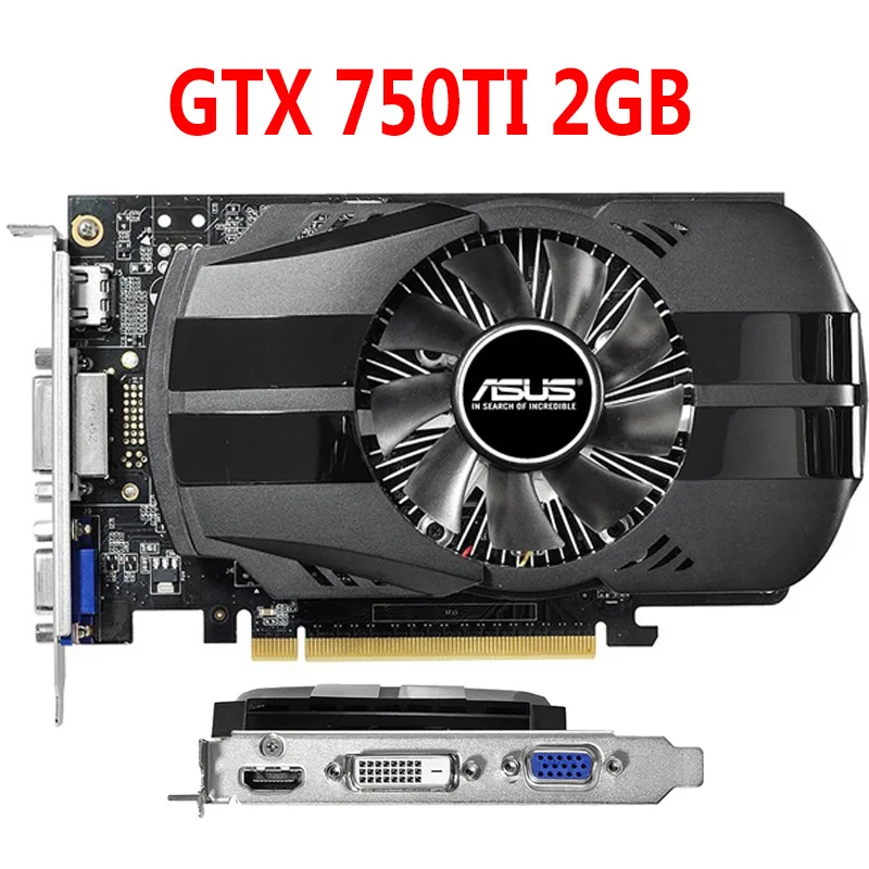 Видеокарта ASUS gtx750 FML 2G D5 GTX 750 Ti 2 Гб 128 бит GDDR5 видеокарта gtx750Ti для nVIDIA Geforce VGA DVI GT700 5010