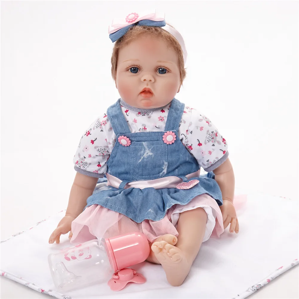 Reborn Baby Doll ручной работы Реалистичного виниловая девочка-кукла, 22 дюйма утяжеленная из мягкой ткани; Игрушка Подарочный набор
Reborn Baby Doll ручной работы Реалистичного виниловая девочка-кукла, 22 дюйма утяжеленная из мягкой ткани; Игрушка Подарочный набор