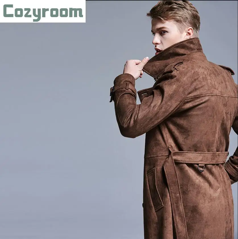 Men Trench New Windbreaker British fashion deerskin velvet trench coat for young men double-breasted slim mid-length coat
Men Trench New Windbreaker British fashion deerskin velvet trench coat for young men double-breasted slim mid-length coat