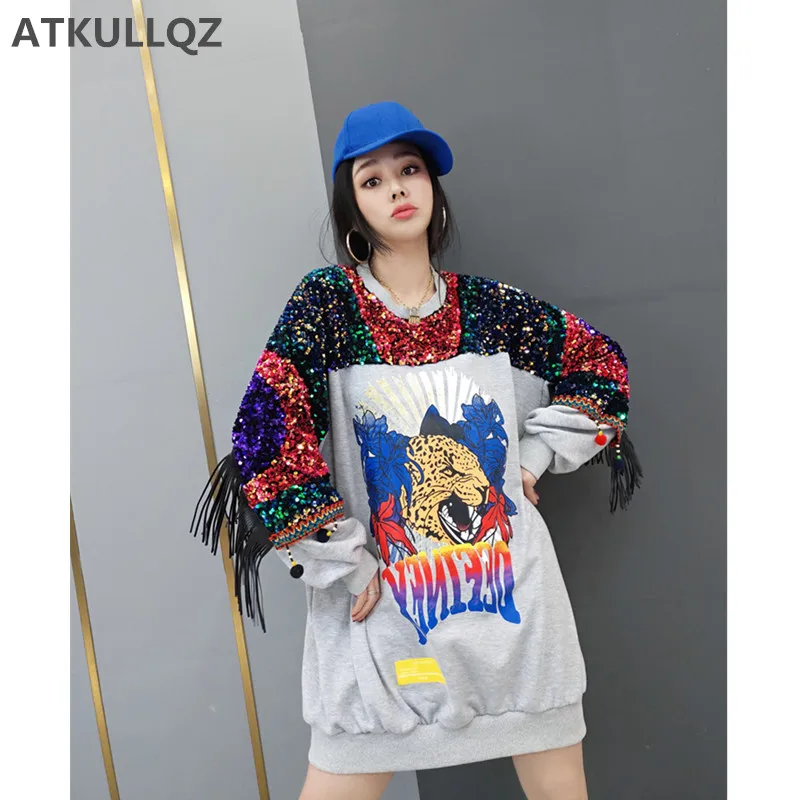 Tide brand women's 2022 spring sweatshirt female Korean printed sequin personality jacket high quality fringed long sweateshirt
Tide brand women's 2022 spring sweatshirt female Korean printed sequin personality jacket high quality fringed long sweateshirt