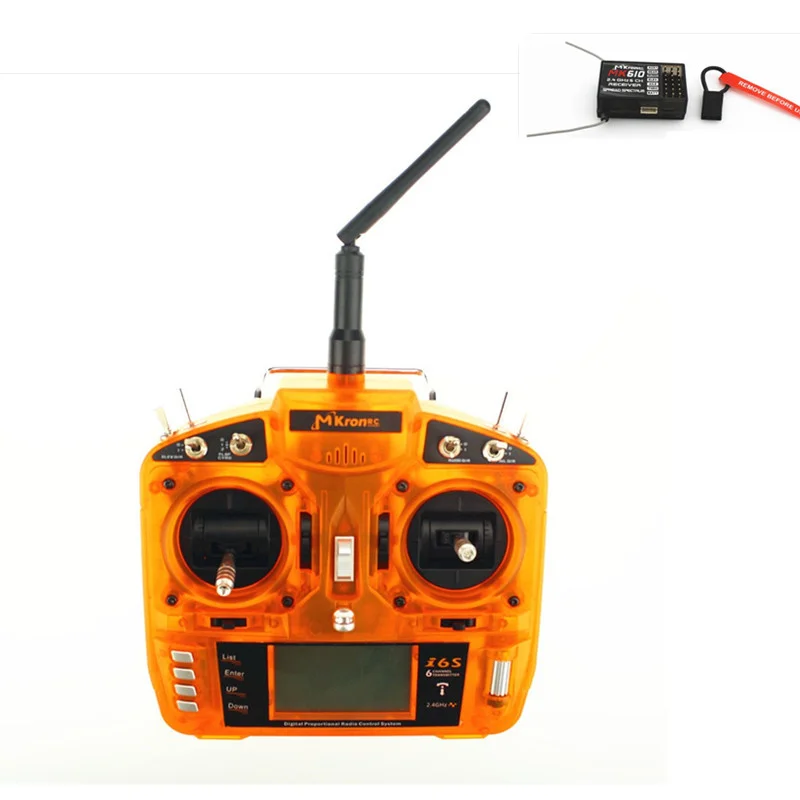 I6S Full Range 2.4GHz 6CH DSM-2 Transmitter W/ Large LCD display W/ MK610 RX Receiver compatible DX6i SPEKTRUM JR Radio
I6S Full Range 2.4GHz 6CH DSM-2 Transmitter W/ Large LCD display W/ MK610 RX Receiver compatible DX6i SPEKTRUM JR Radio