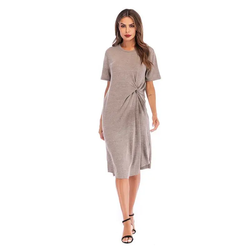 2020 summer plus size irregular short sleeve solid color was thin new ins loose dress female
2020 summer plus size irregular short sleeve solid color was thin new ins loose dress female