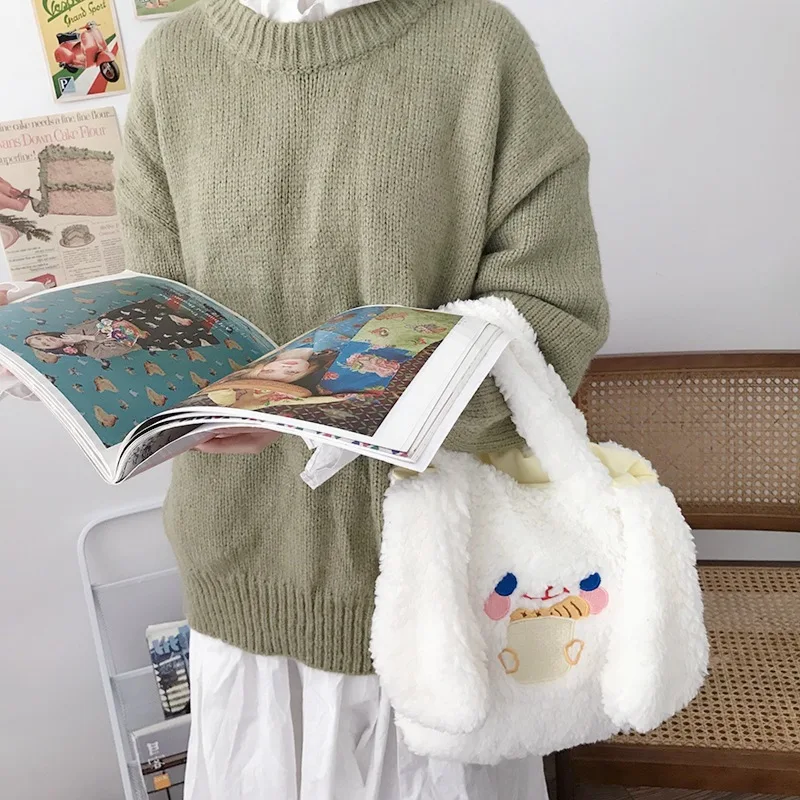 Long Ears Soft Plush Women Small Shoulder Bag Artificial Lamb Wool Ladies Handbags Lovely Girl Furry Casual Tote Messenger Bags
Long Ears Soft Plush Women Small Shoulder Bag Artificial Lamb Wool Ladies Handbags Lovely Girl Furry Casual Tote Messenger Bags