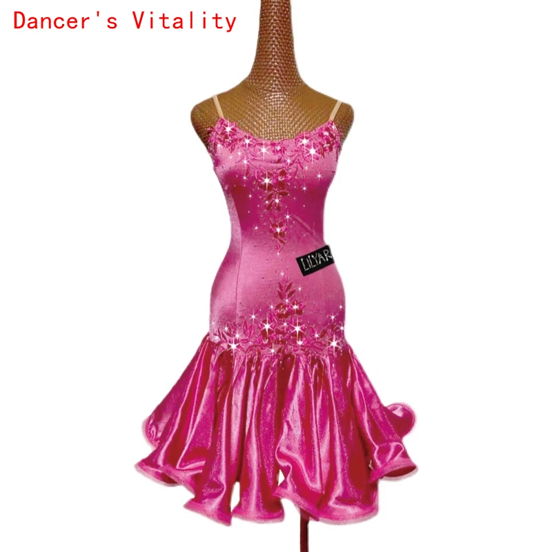 Latin Dance Dress Fashion Embroidered Sling Fish Bone Skirt High-end Custom Female Professional Performance Dancing Clothes
Latin Dance Dress Fashion Embroidered Sling Fish Bone Skirt High-end Custom Female Professional Performance Dancing Clothes