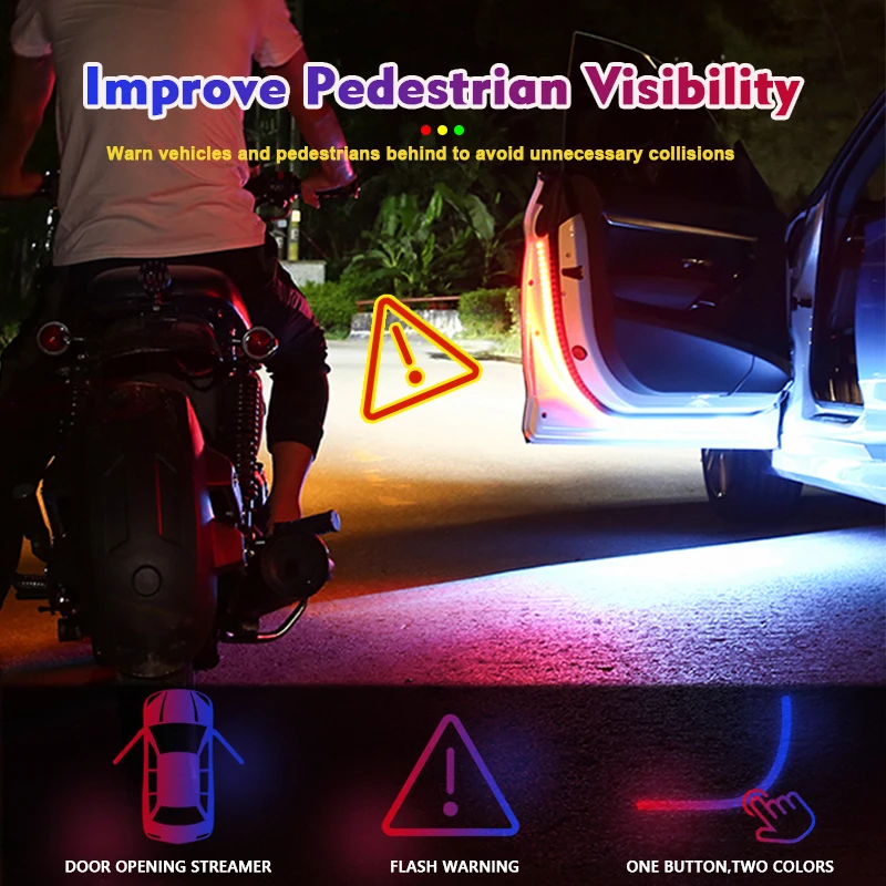 Car LED decorative Door Opening Warning Lights Strips Welcome Decor Lamp Anti Rear-end Collision Safety Universal Car Light 12V( 
Car LED decorative Door Opening Warning Lights Strips Welcome Decor Lamp Anti Rear-end Collision Safety Universal Car Light 12V(