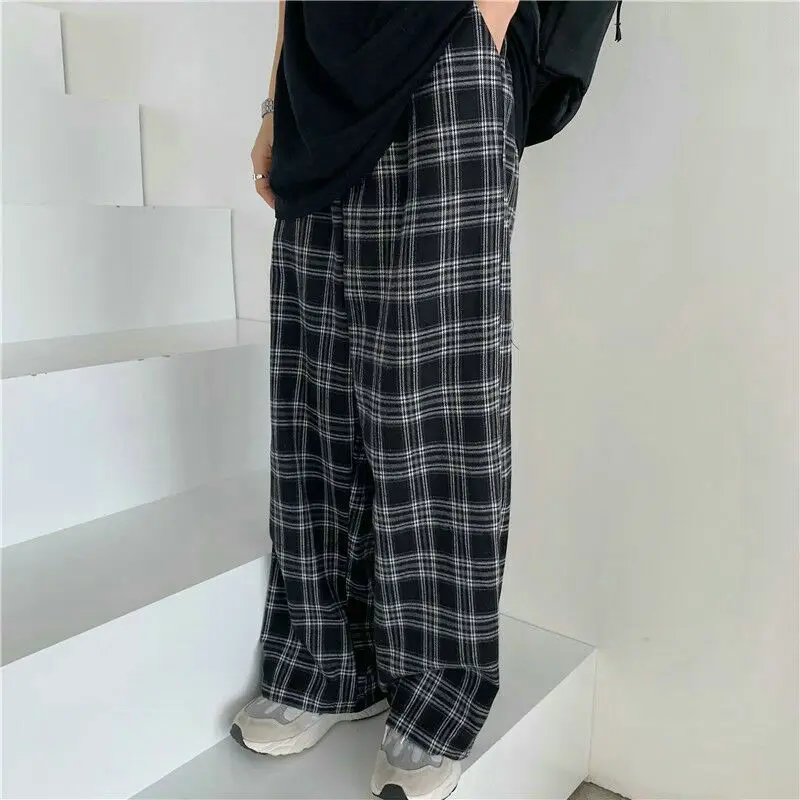 Pants Women New Fashion Korean High Waist Plaid Loose Wide-leg Long-Trousers Causal All-match Streetwear Vintage Womens Pantalon
Pants Women New Fashion Korean High Waist Plaid Loose Wide-leg Long-Trousers Causal All-match Streetwear Vintage Womens Pantalon