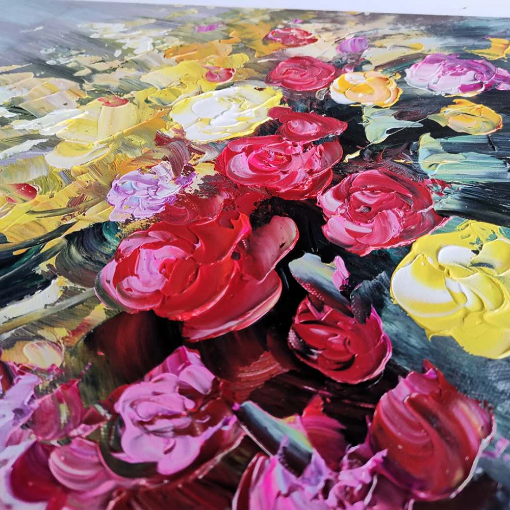 Handmade Oil Painting Canvas Abstract Oil Painting Modern Canvas Wall Art Living Room Decorative Flower Rose Painting
Handmade Oil Painting Canvas Abstract Oil Painting Modern Canvas Wall Art Living Room Decorative Flower Rose Painting