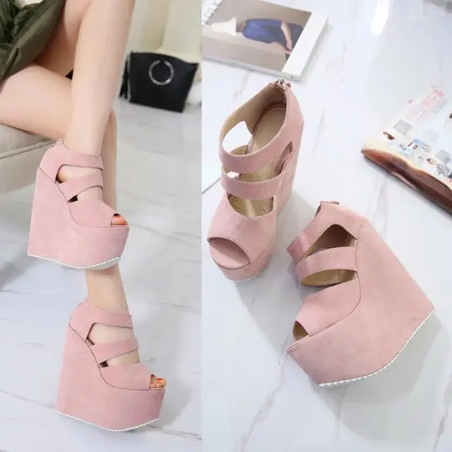 17cm super high heel shoes slope heel thick bottom muffin heel banquet night club stage shoes new summer sandals
17cm super high heel shoes slope heel thick bottom muffin heel banquet night club stage shoes new summer sandals