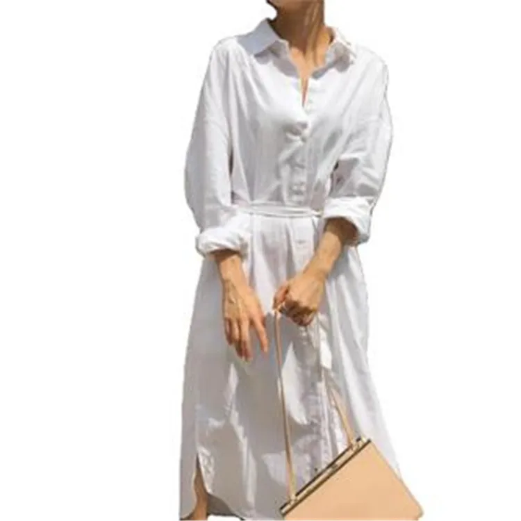 2020 Office Lady Solid Loose Casual Cotton Inch Shirt Long Full White Blouse Women
2020 Office Lady Solid Loose Casual Cotton Inch Shirt Long Full White Blouse Women