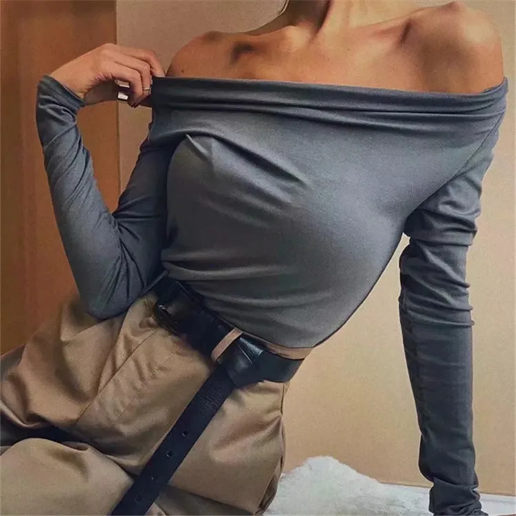 Плиссированный серый топ на одно плечо ins, новая женская футболка, модная пикантная рубашка без бретелек с длинным рукавом в европейском и а...
Плиссированный серый топ на одно плечо ins, новая женская футболка, модная пикантная рубашка без бретелек с длинным рукавом в европейском и а...