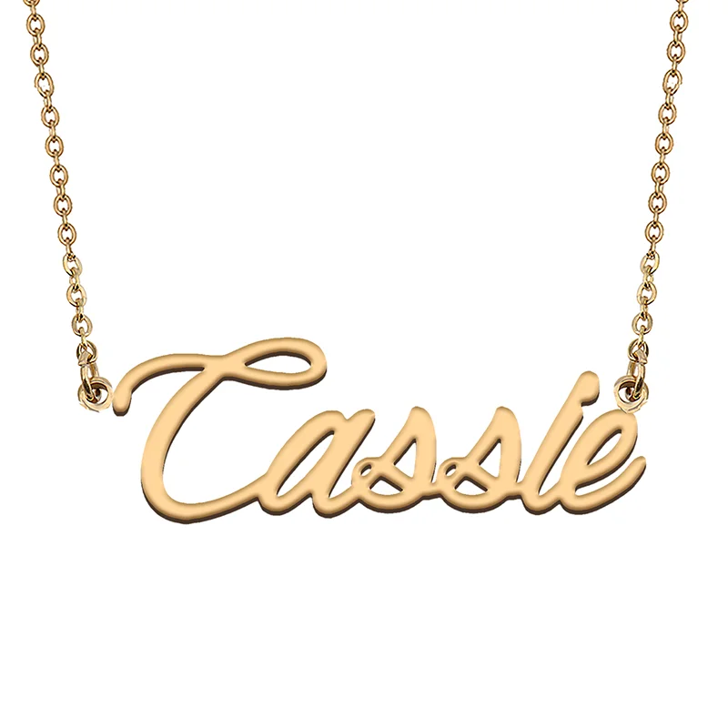 

Cassie Custom Name Necklace Customized Pendant Choker Personalized Jewelry Gift for Women Girls Friend Christmas Present