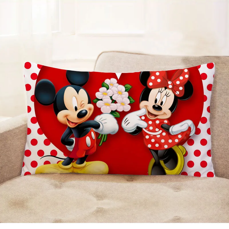 Подушка Чехол Микки и Минни Маус Мышь наволочка с рисунком аниме-подушка крышка