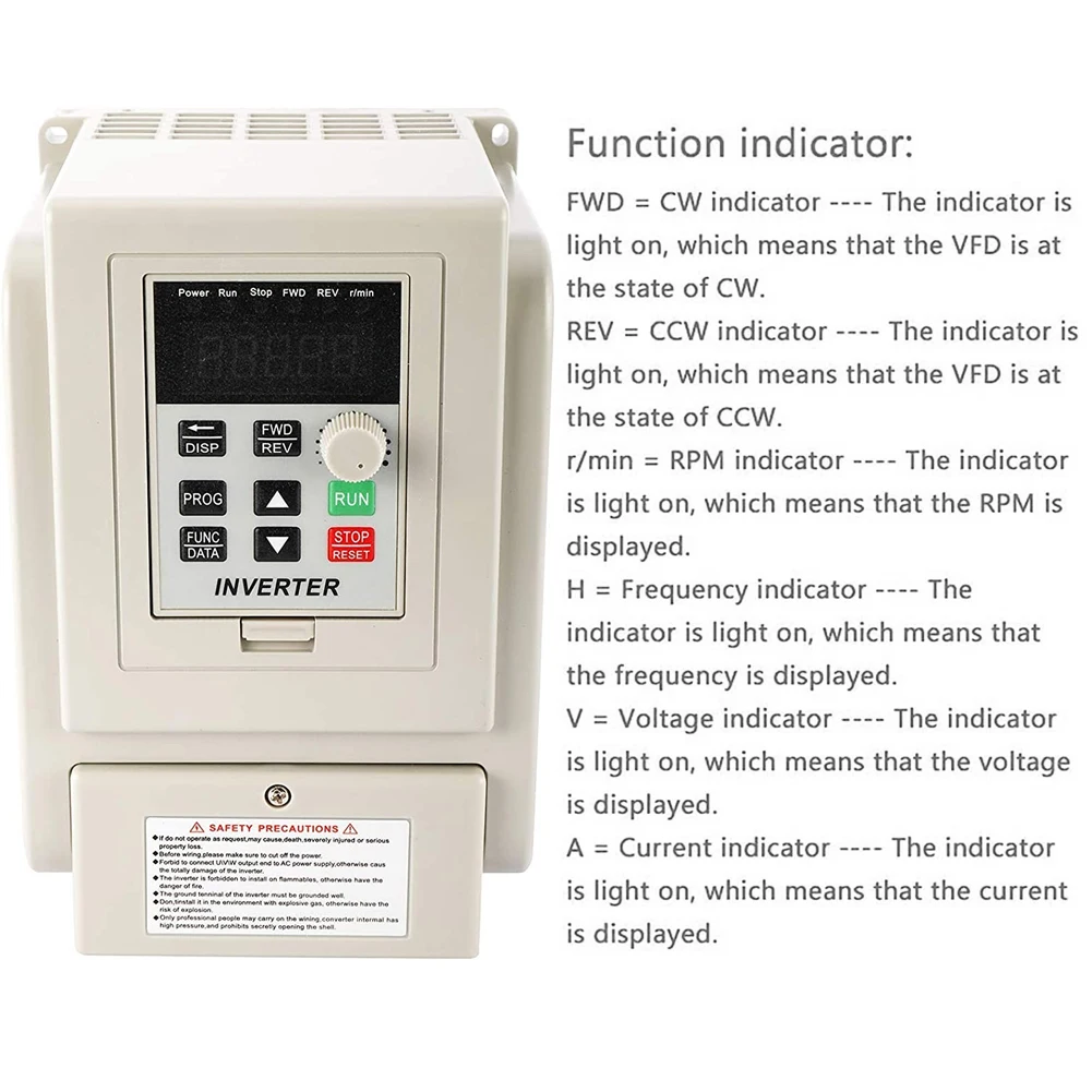 220V VFD 1.5KW 2.2KW 4KWSingle phase inverter VFD 2hp3hp inverter Frequency Converter Frequenc Drive Spindle Speed Control
220V VFD 1.5KW 2.2KW 4KWSingle phase inverter VFD 2hp3hp inverter Frequency Converter Frequenc Drive Spindle Speed Control