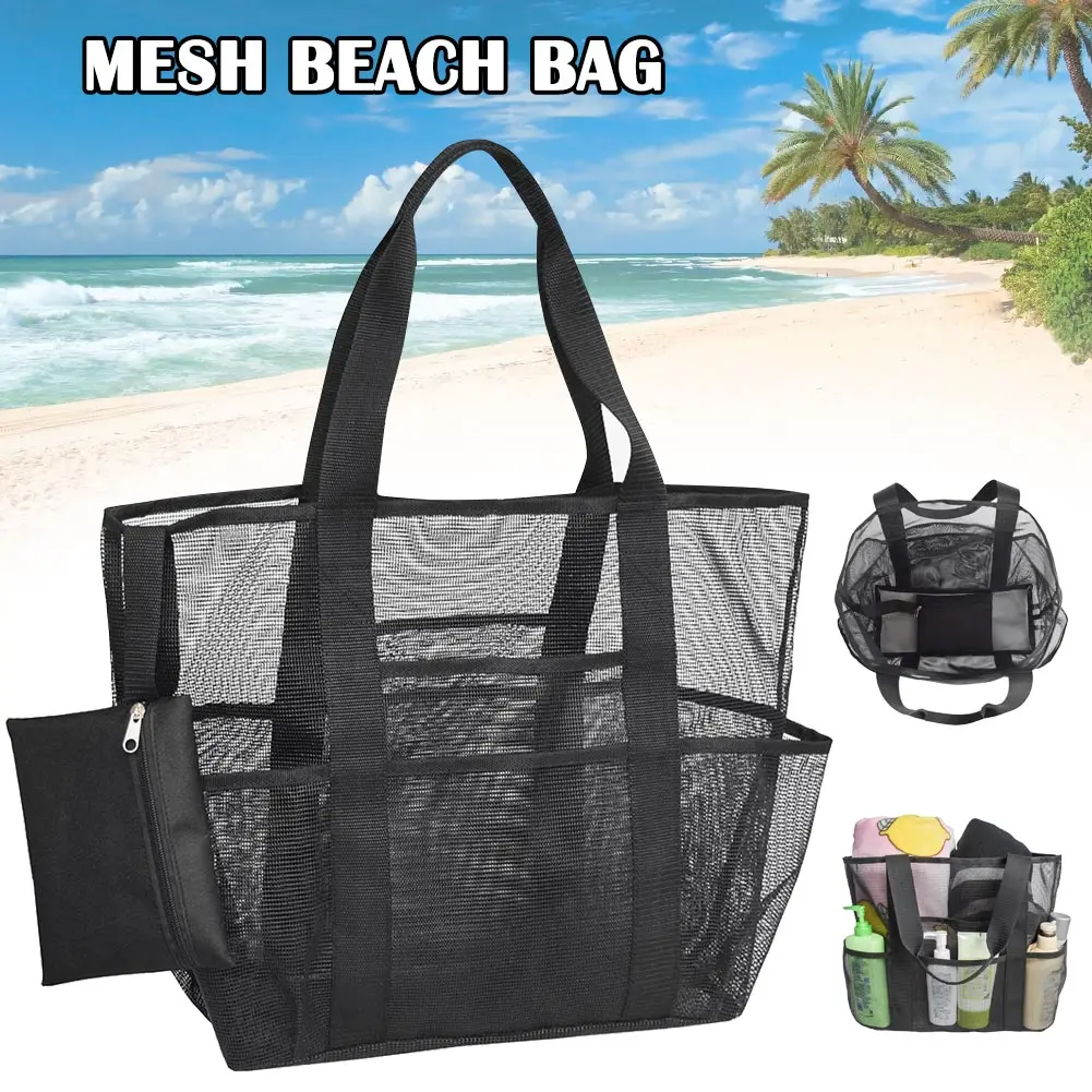 NEW Mesh Beach Bag Large Capacity Lightweight Storage with Pockets for Toy Grocery
NEW Mesh Beach Bag Large Capacity Lightweight Storage with Pockets for Toy Grocery